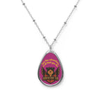 Pink Adventure Ted Oval Necklace