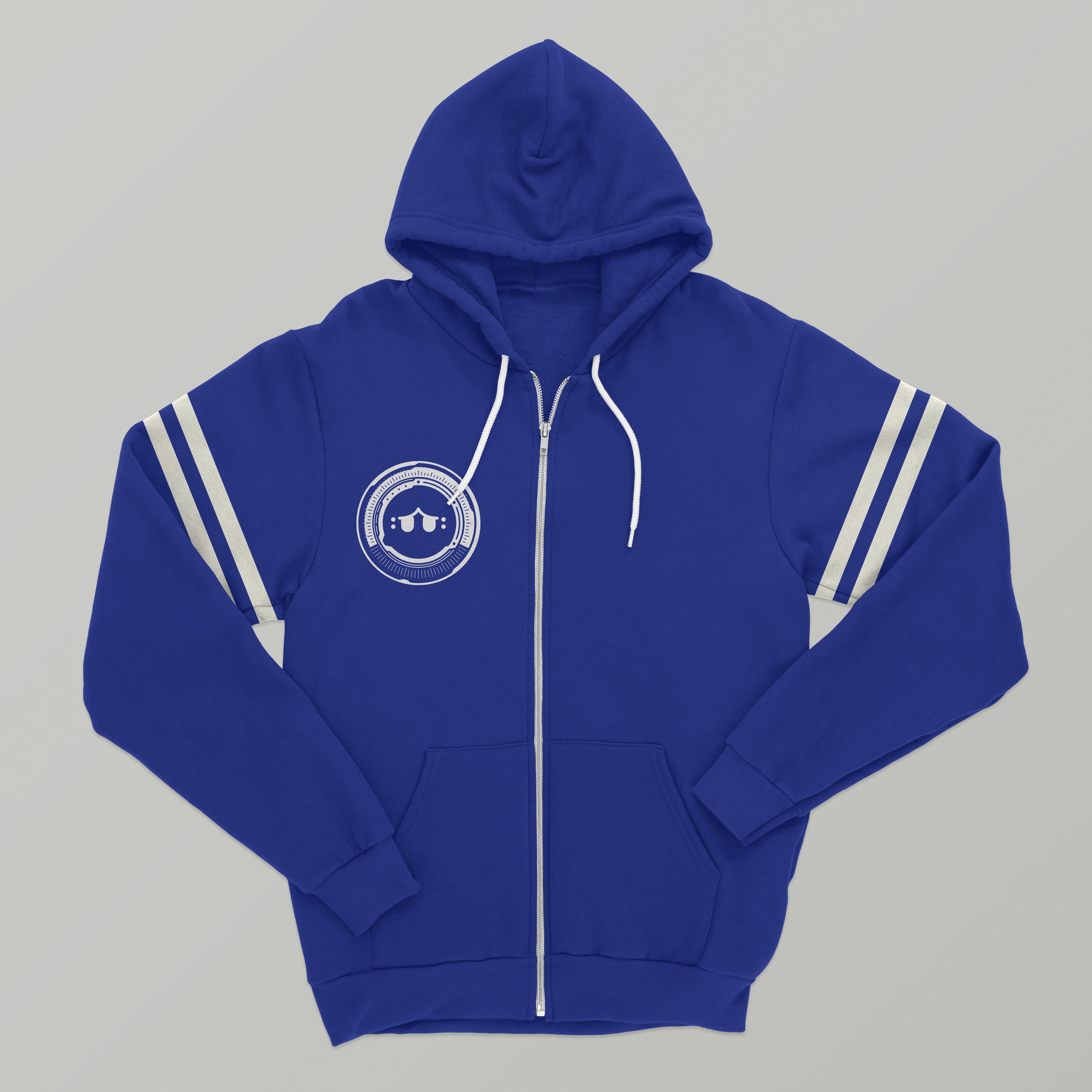 ANNI Electric Blue Varsity Zip Hoodie