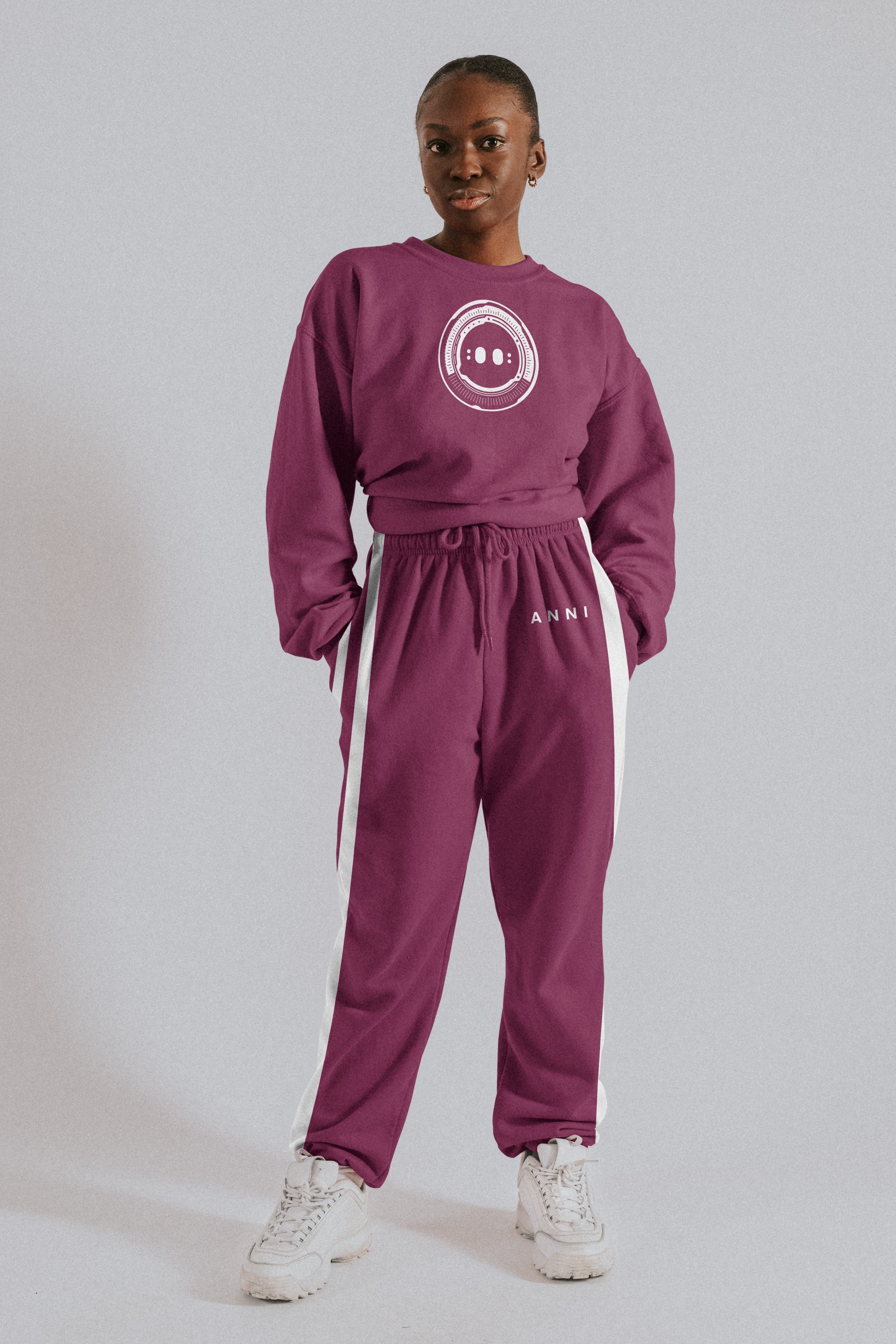 ANNI Plum Stripe Jogger Set