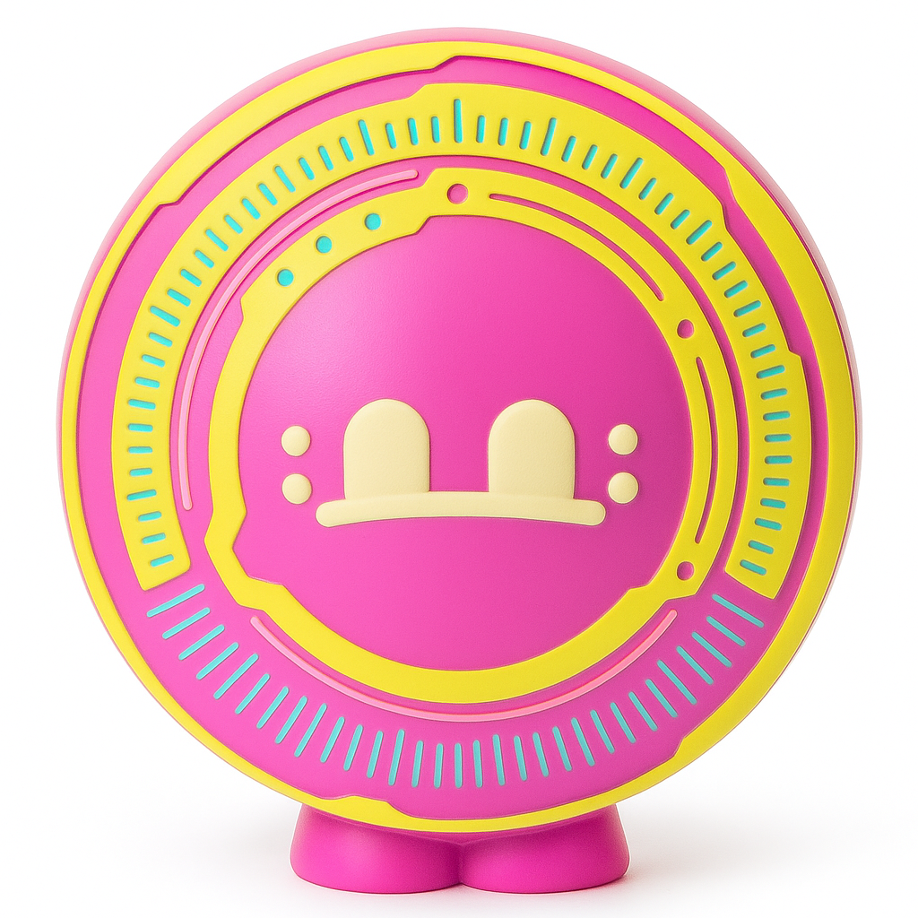 Round pink and yellow small toy