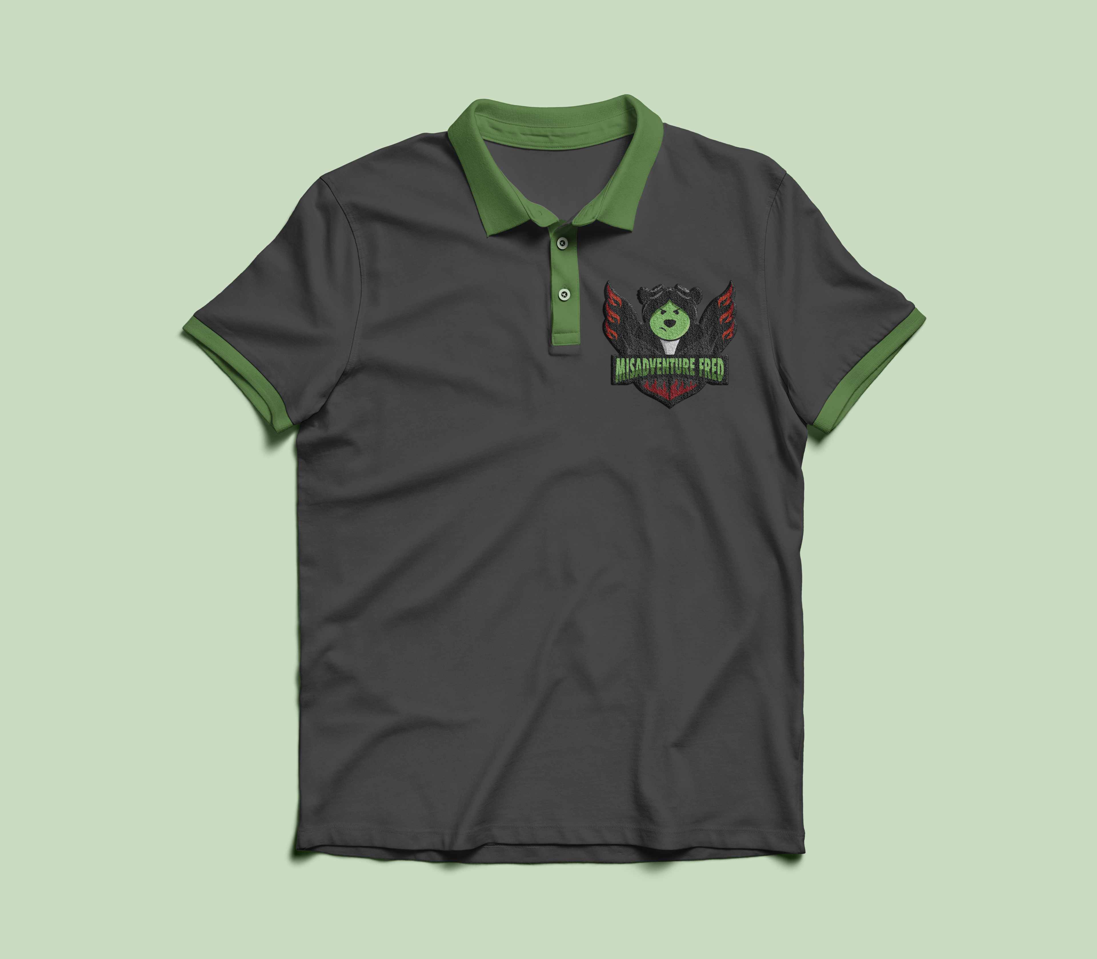 Misadventure Fred Dark Gray Golf Shirt