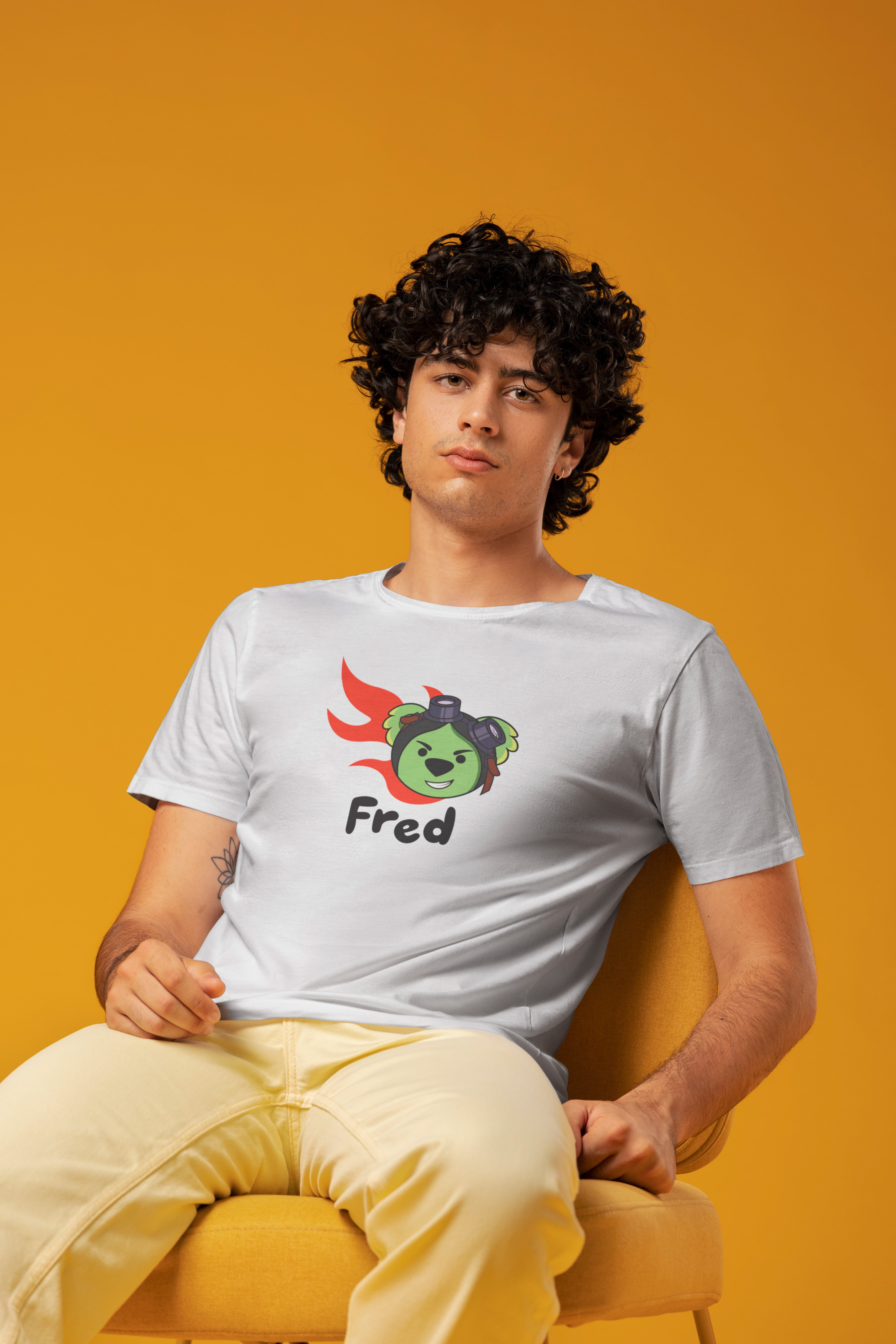 Misadventure Fred White Graphic T-Shirt