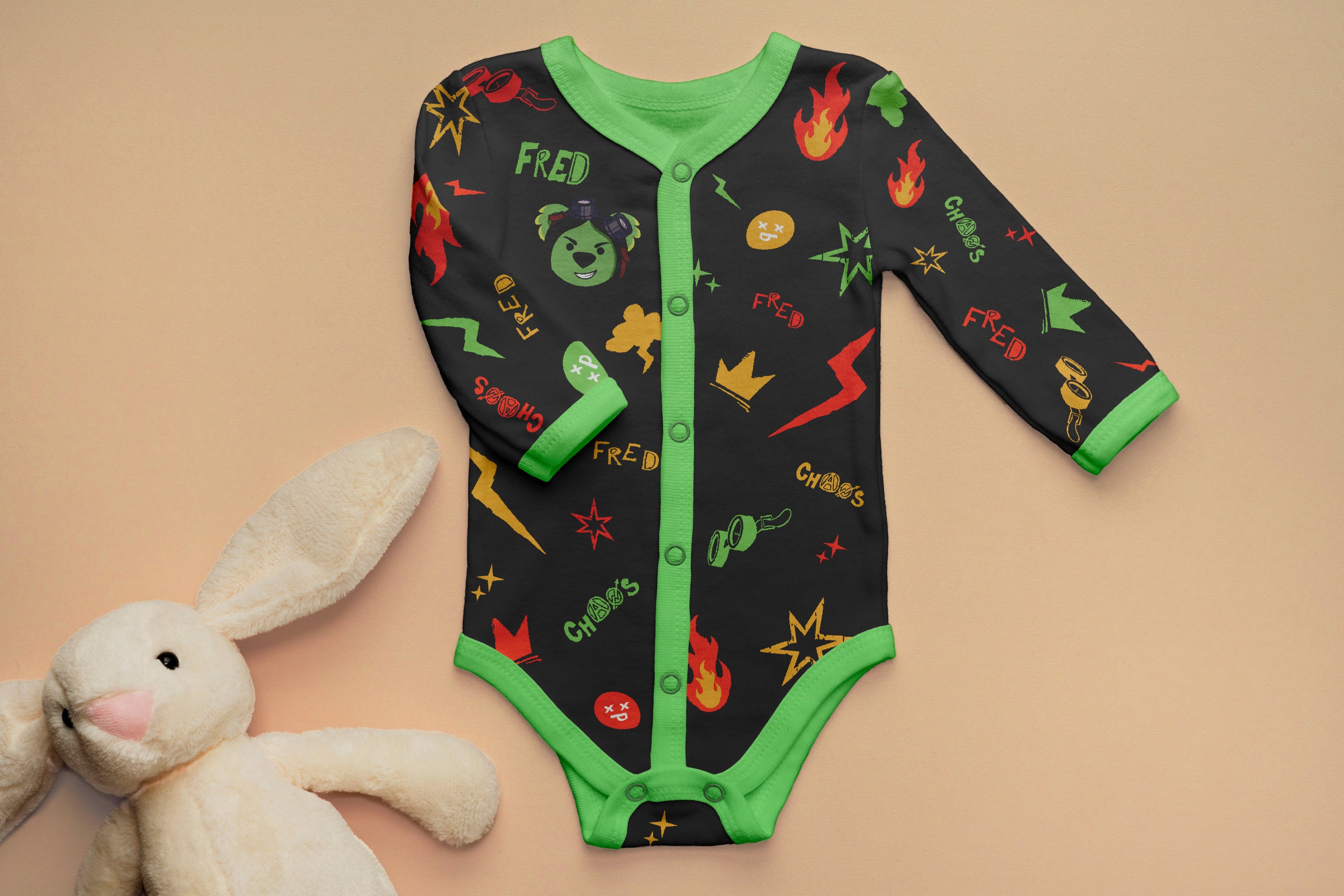 Misadventure Fred Mayhem Baby Bodysuit