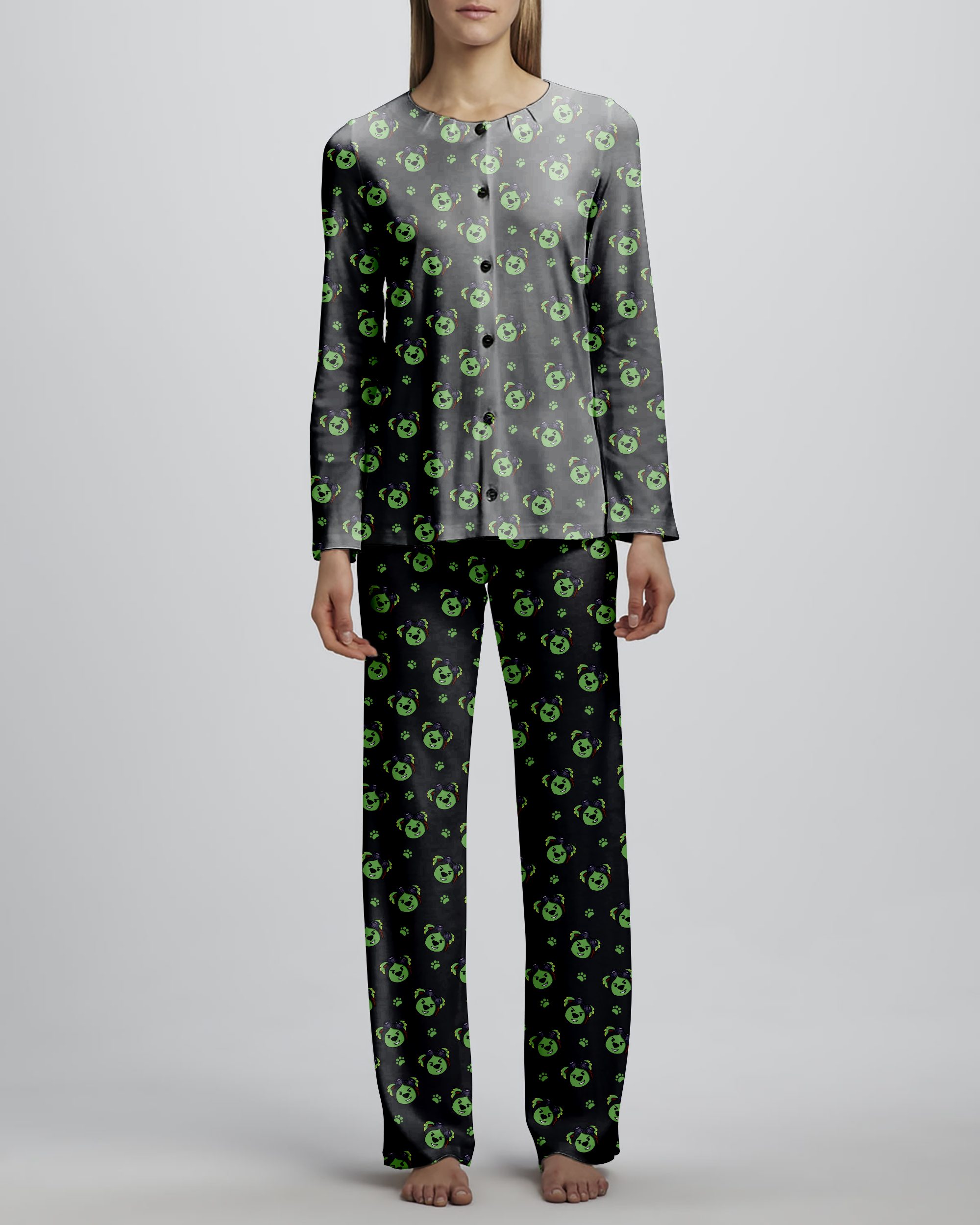 Misadventure Fred Pattern Pajama Set