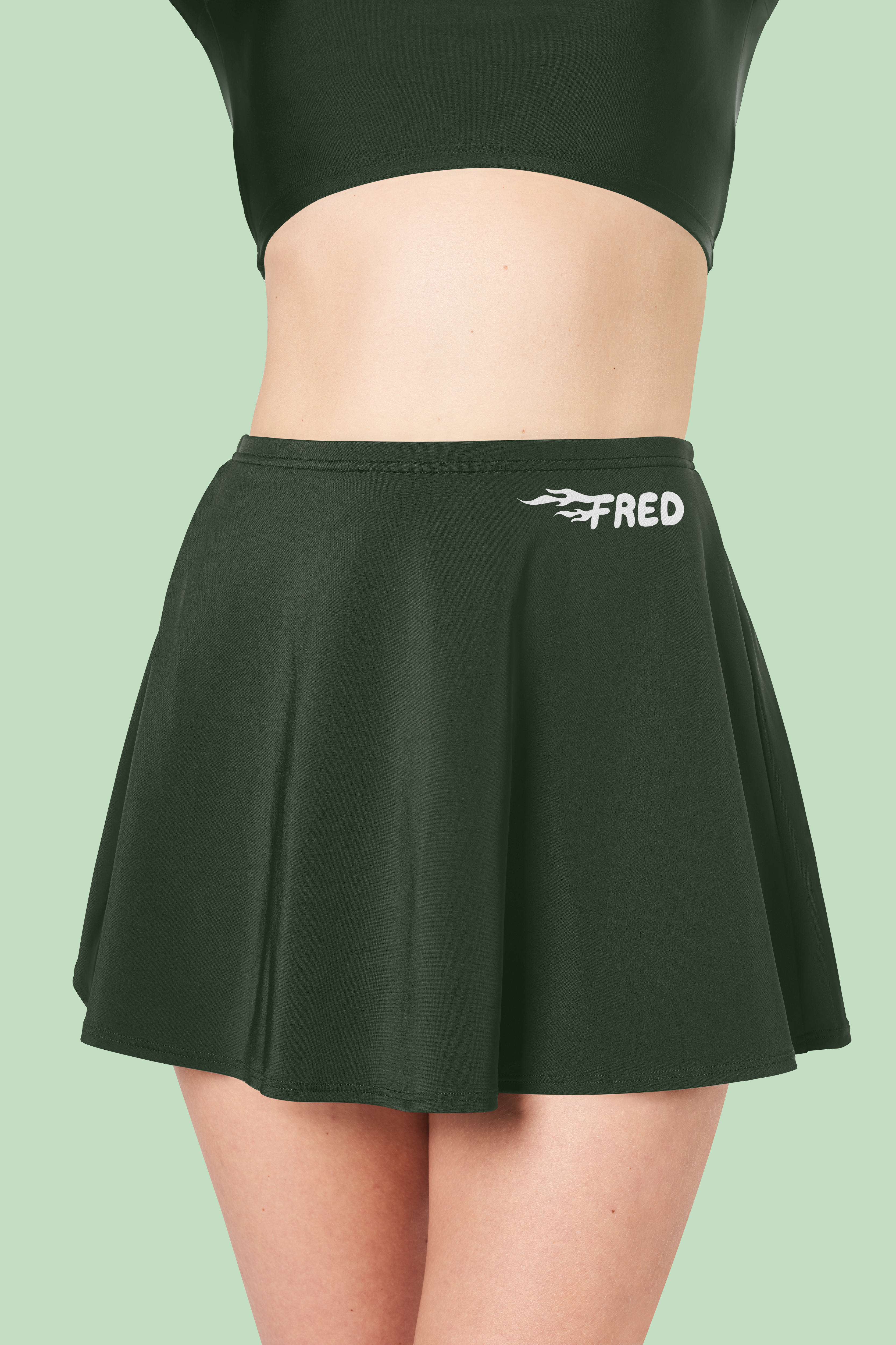 Misadventure Fred Green Flame Skirt
