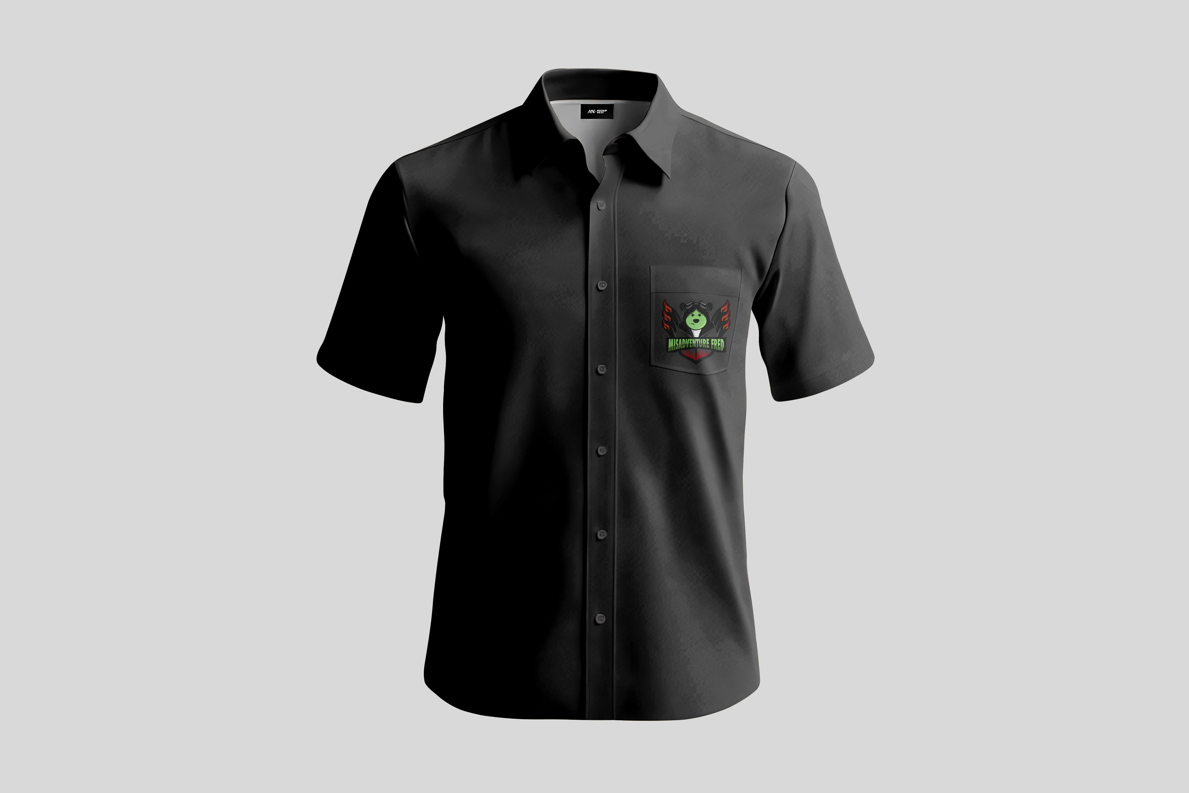 Misadventure Fred Black Short-Sleeved Button Up