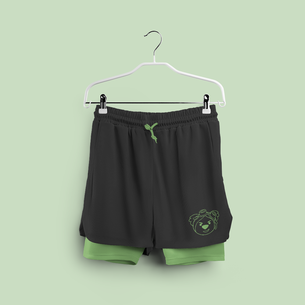 Misadventure Fred Black Layered Shorts
