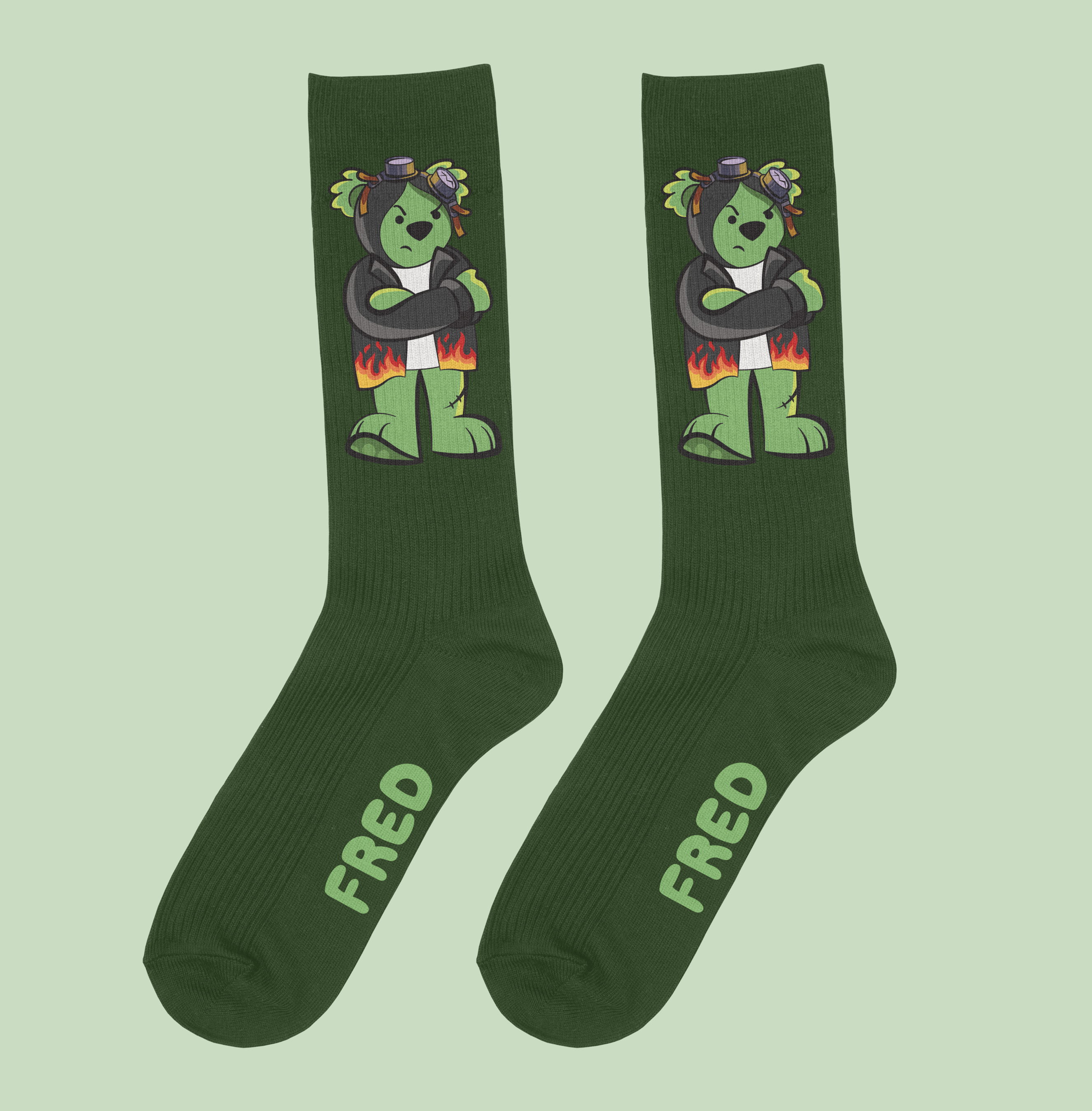 Misadventure Fred Green Rebel Socks