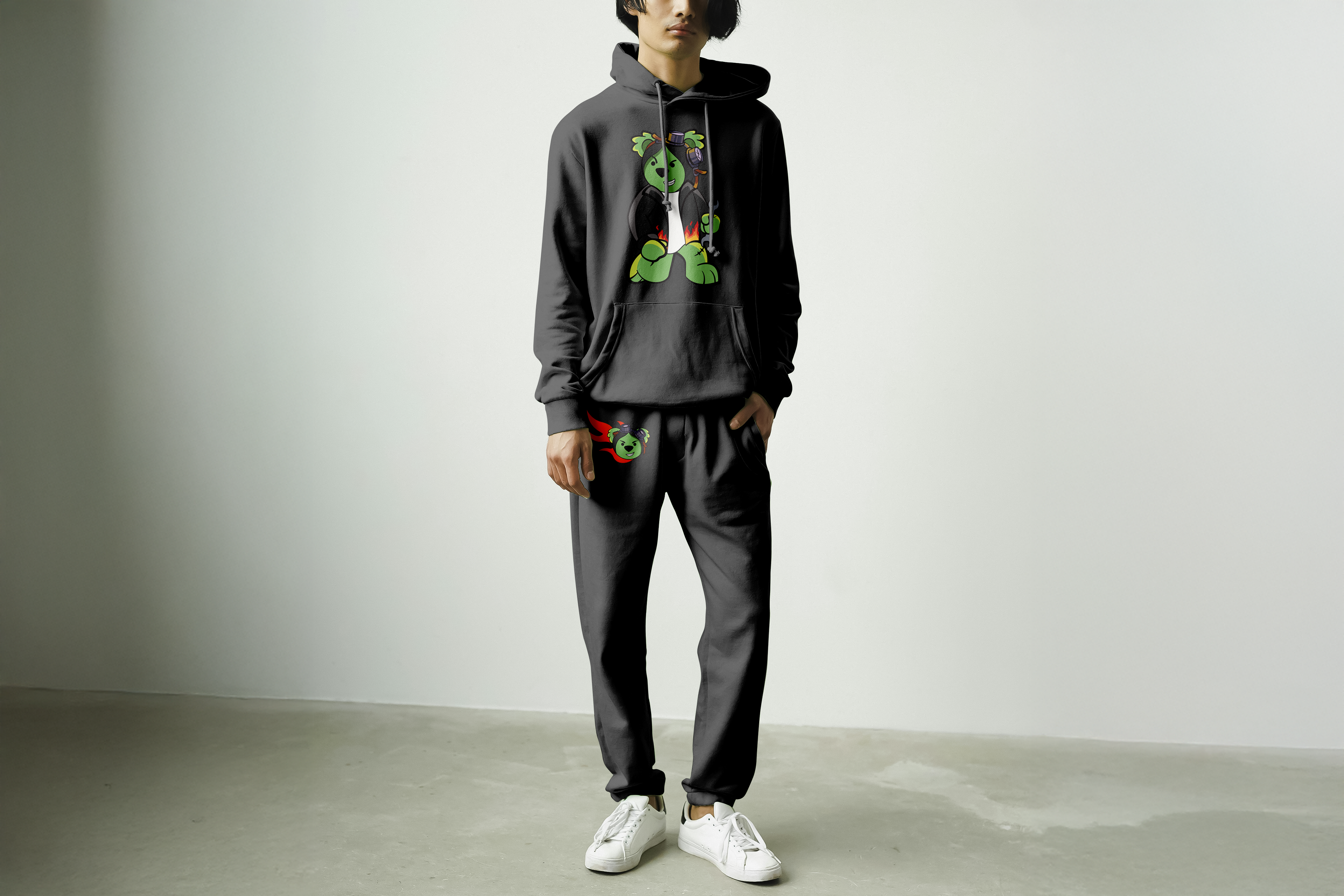 Misadventure Fred Black Hoodie and Sweatpants Set