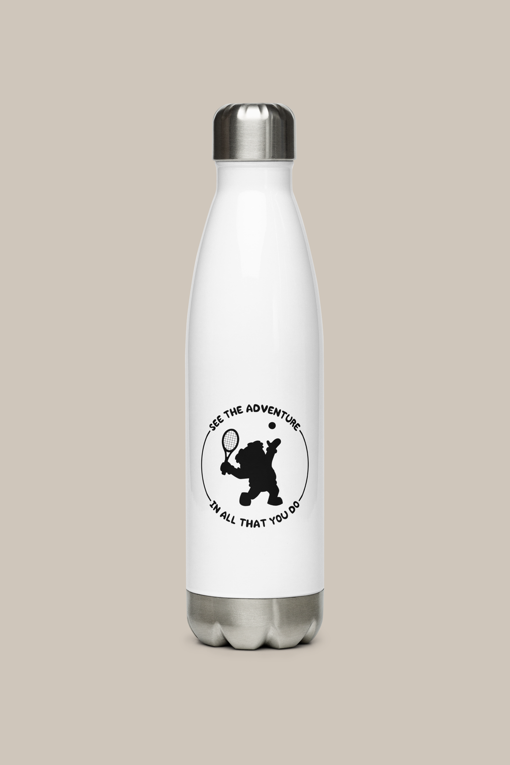 Stainless steel water bottle - Tennis Ted and A Gift That Gives Twice