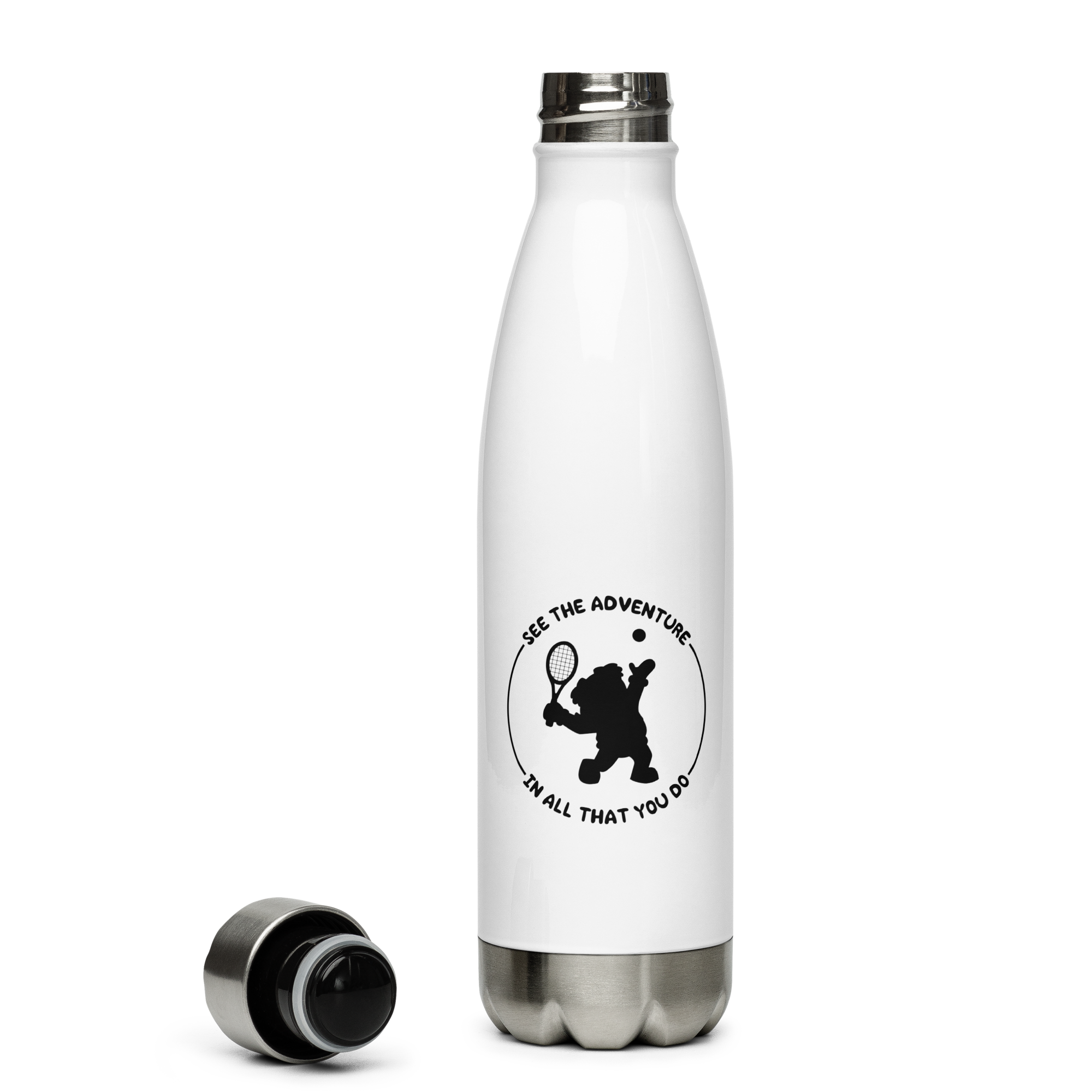 Stainless steel water bottle - Tennis Ted and A Gift That Gives Twice
