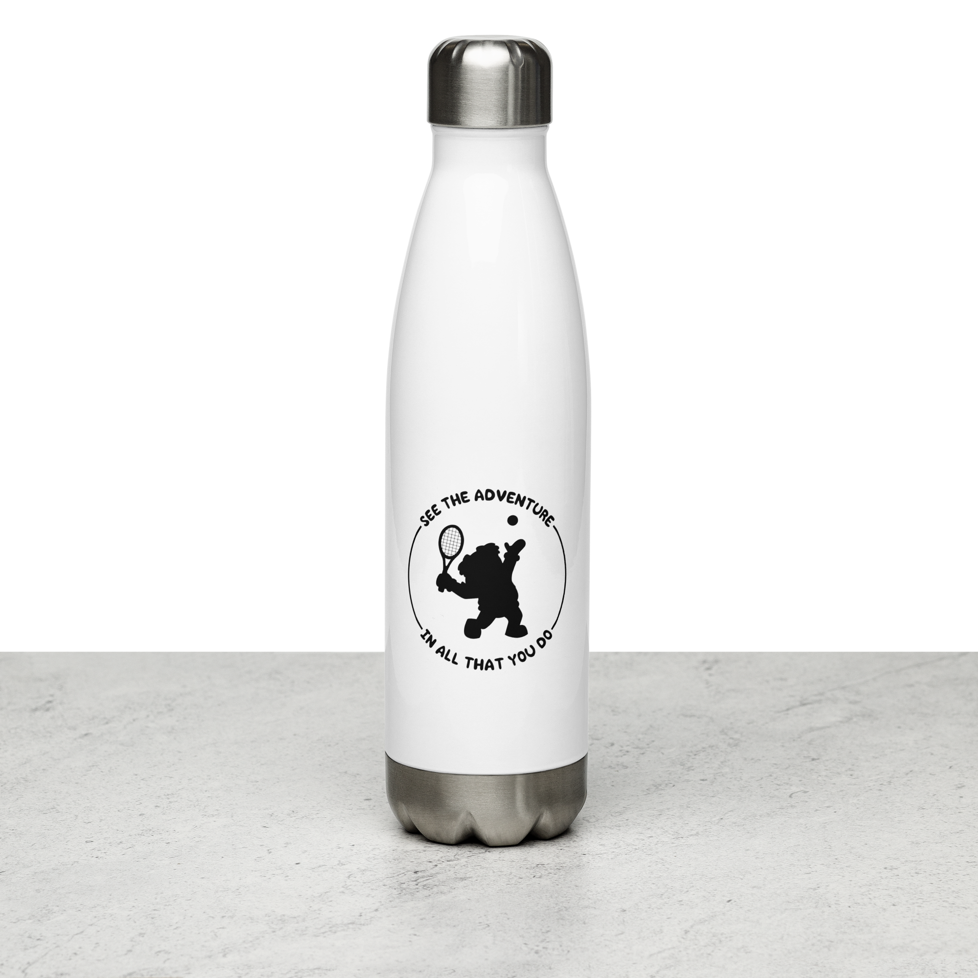 Stainless steel water bottle - Tennis Ted and A Gift That Gives Twice