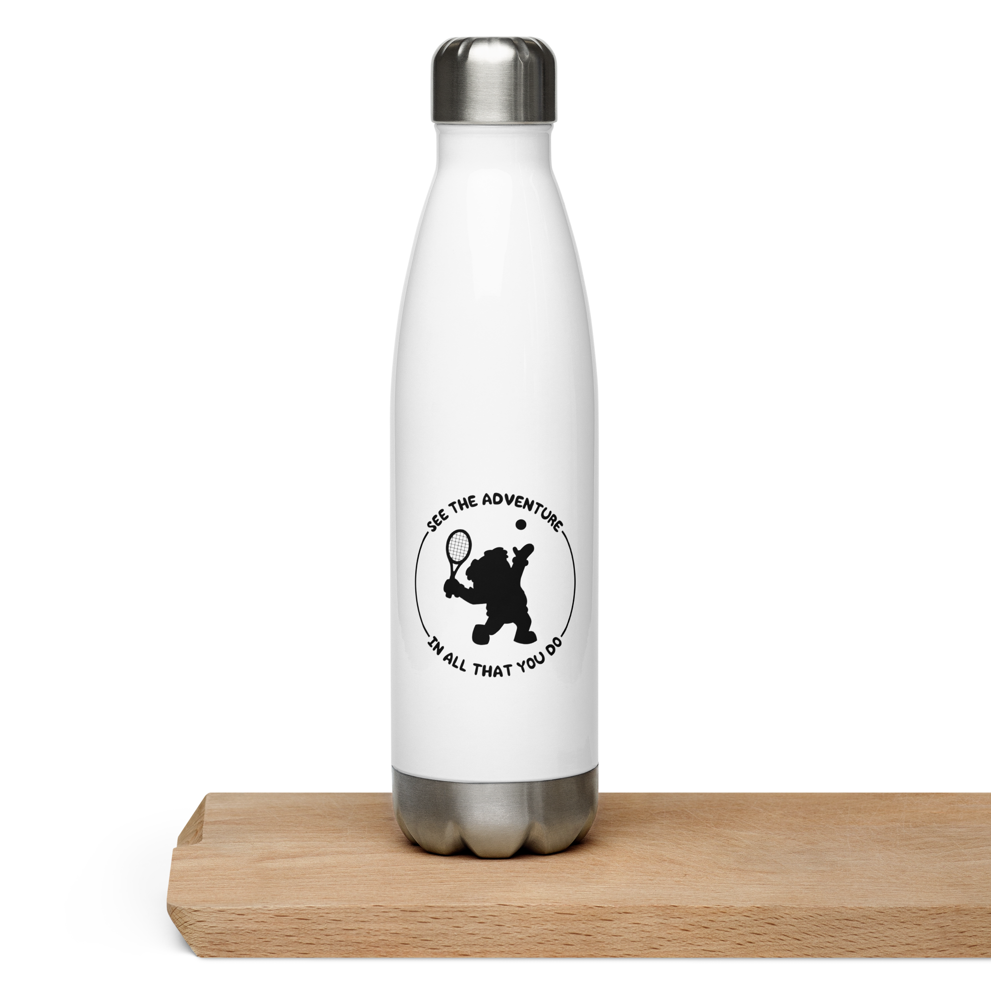 Stainless steel water bottle - Tennis Ted and A Gift That Gives Twice