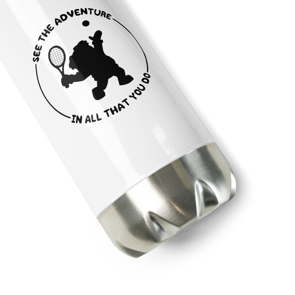 Stainless steel water bottle - Tennis Ted and A Gift That Gives Twice