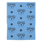 Adventure Ted Baby Swaddle Blanket - Light Blue