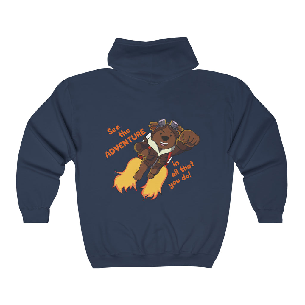 Adventure Ted Zip Up Hoodie Larger Image